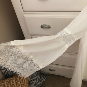 Cream white dress. NEVER WORN.